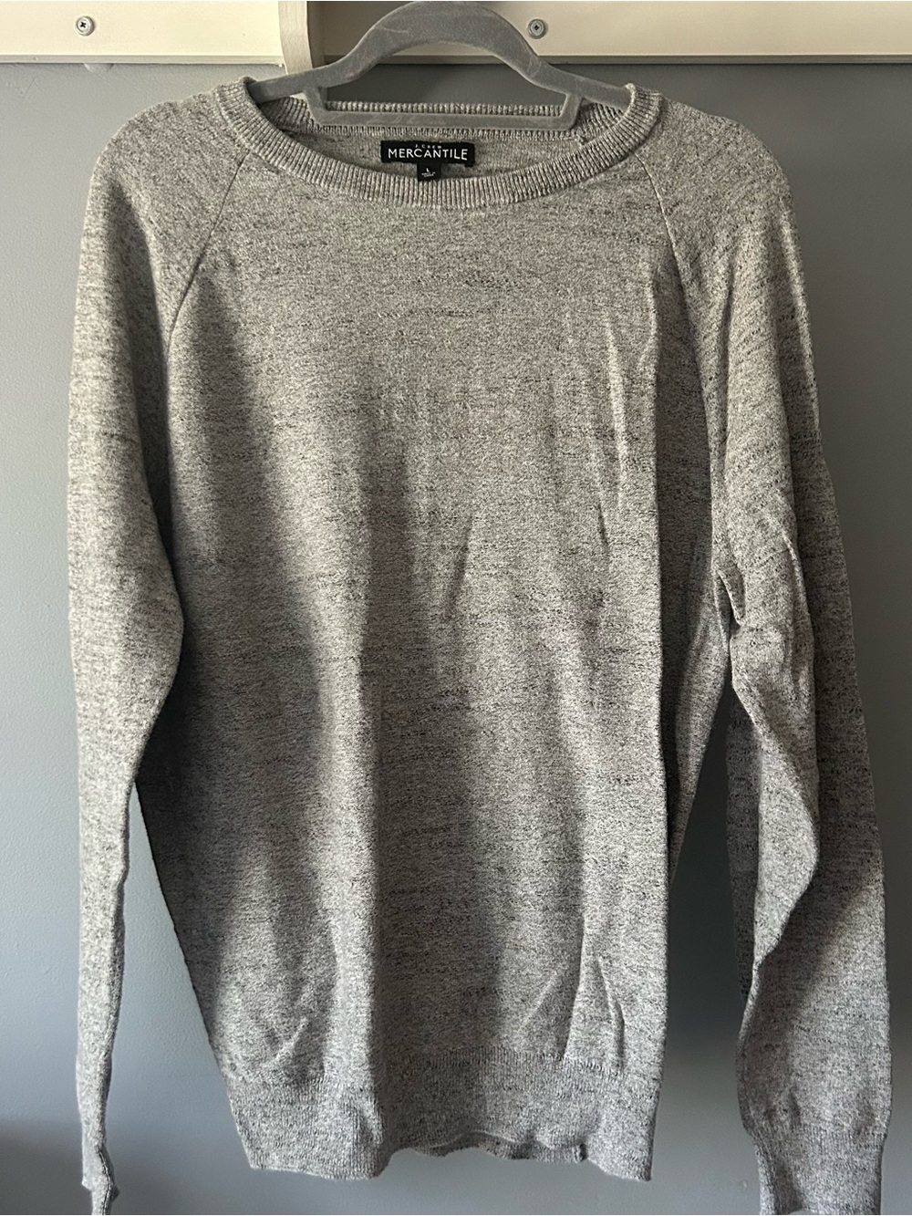 J. Crew Mercantile Men's Heather Gray Crewneck Sweater